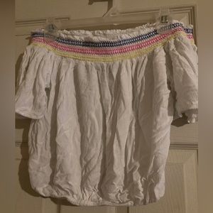 Cute white American eagle crop top